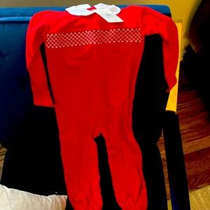 Beaufort bonnet Red Kids One Piece with smocking detail